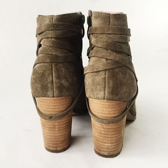 Michael Shannon Green Suede Ankle Boot straps 8.5 - Picture 5 of 6